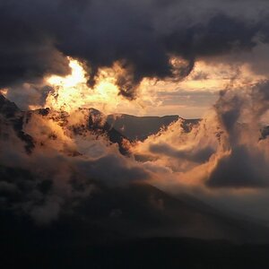 Wolken um den Watzmann