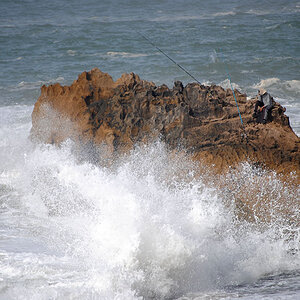 the angler on the cliff