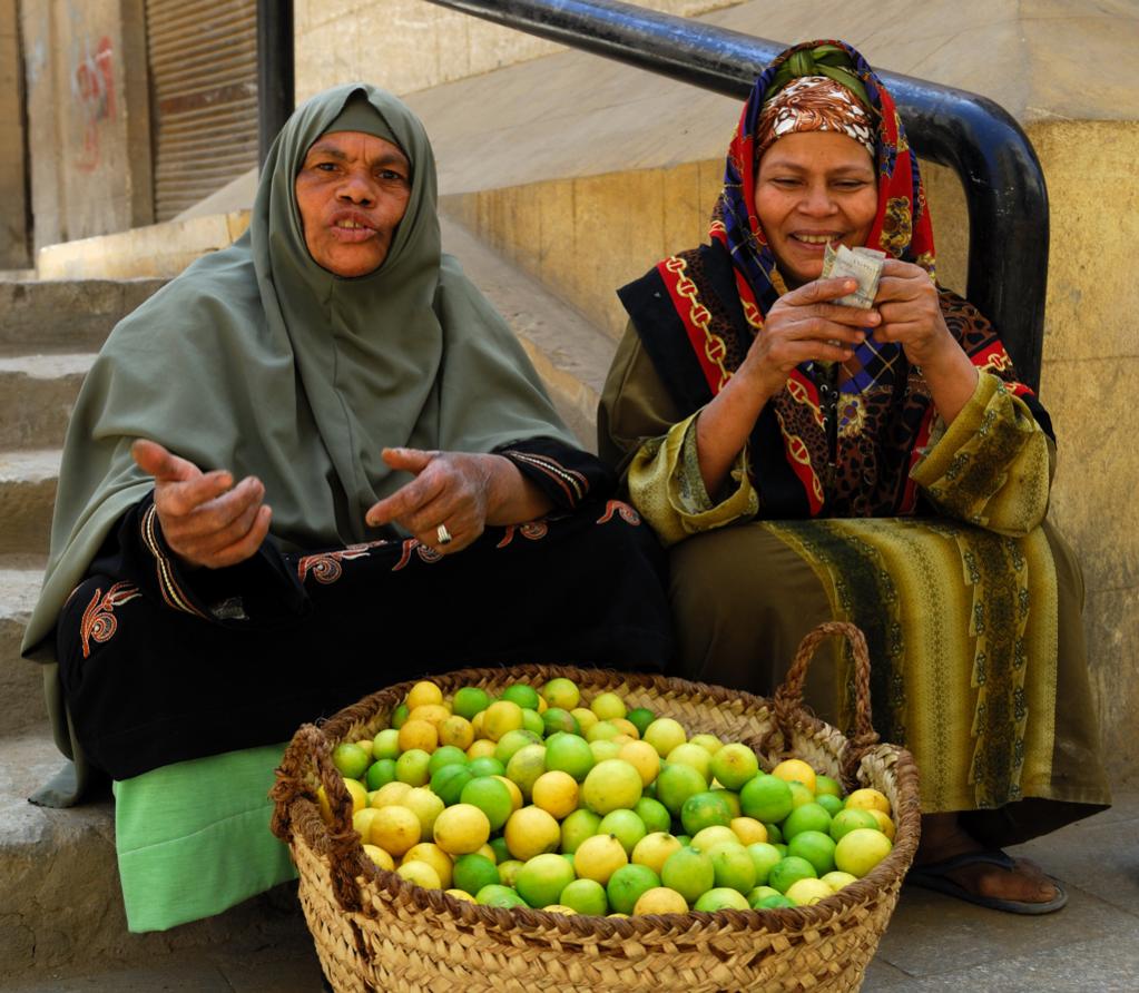 Ägypten,Marktfrauen auf dem Basar in Kairo