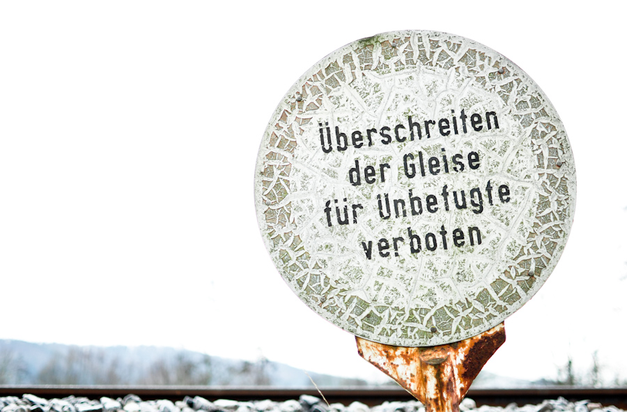 Überschreiten verboten...
