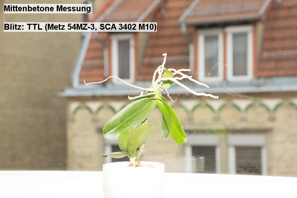 06   Mittenbetone Messung   Blitz  TTL (Metz 54MZ 3, SCA 3402 M10)