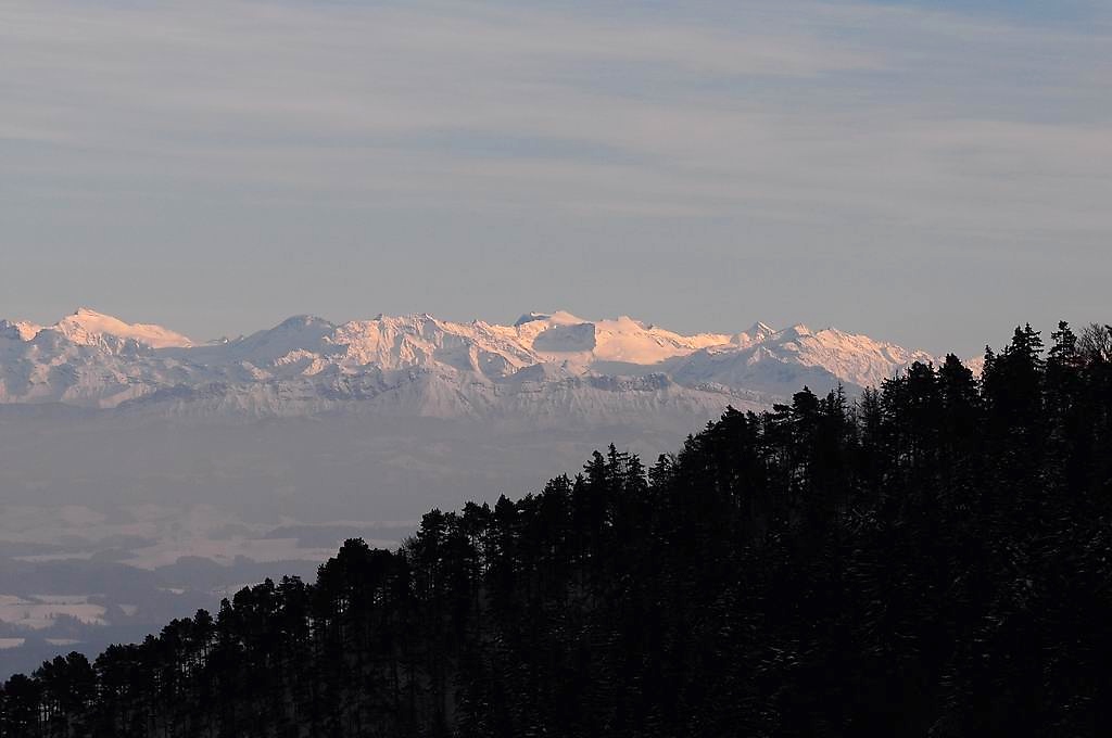 150mm vom Balmberg(CH), 120Km entfernte Alpen ji