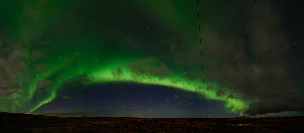 20131014 Hekla Polarlicht Panorama