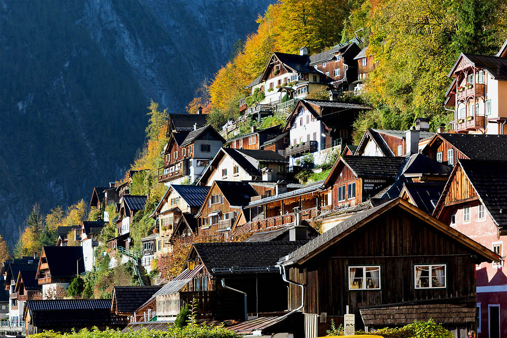 2131021 71K 0587 Häuser Hallstatt 1080