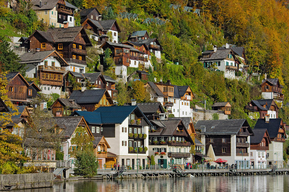 2131021 71K 0611 Häuser Hallstatt 1080