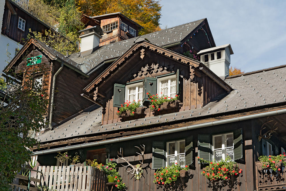 2131021 71K 0672 Häuser Hallstatt 1080