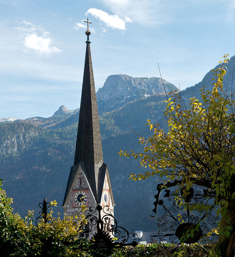 2131021 71K 0717 Kirchturm Hallstatt 1080