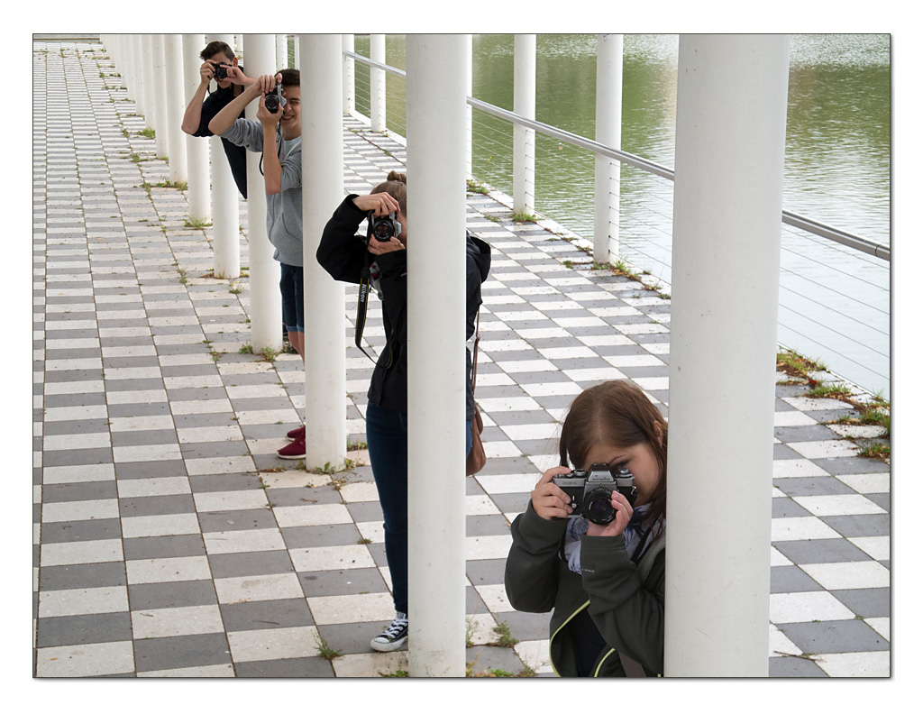 4-mal knips in der Wandelhalle