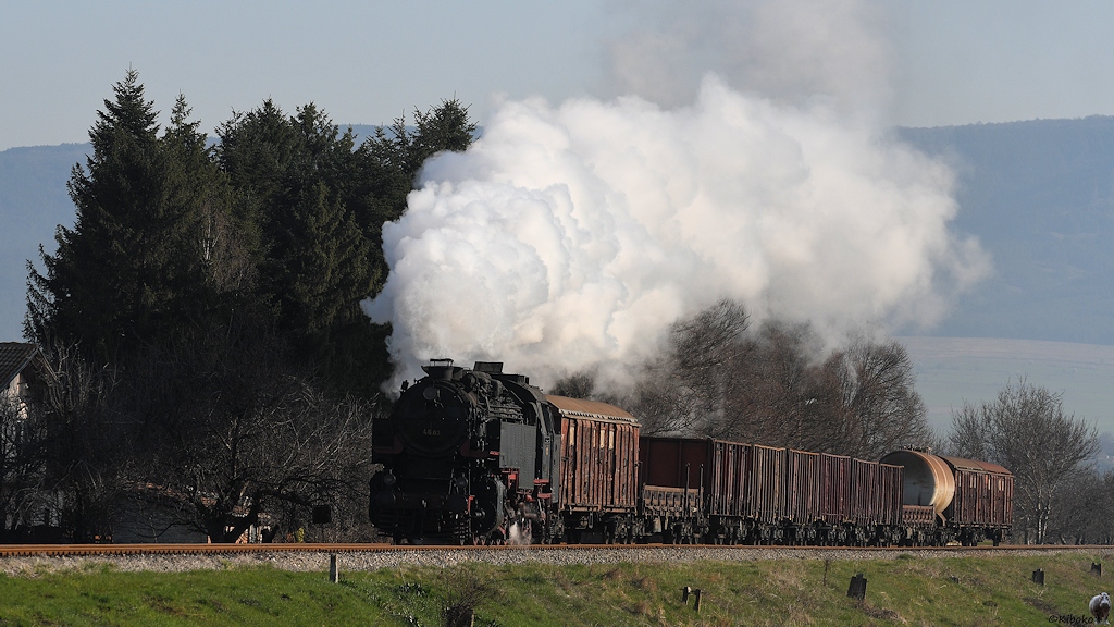 46 03 mit Fotogüterzug bei Priboy
Strecke Radomir - Kjustendil

s523 bRadomir 46 03 0045