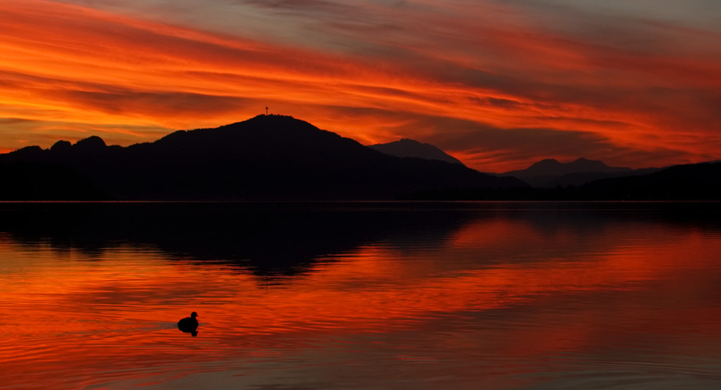 Abendrot am See