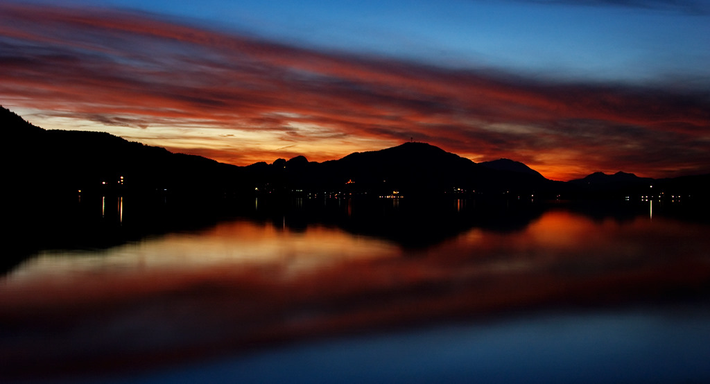 Abendrot am See