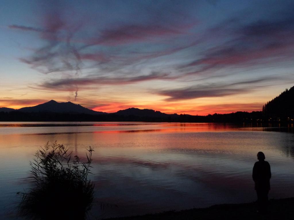Abendstimmung am Hopfensee - Farben echt und nicht "getürkt"