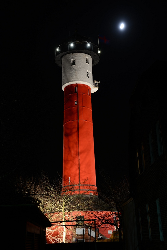 Alter Leuchtturm Wangerooge mit Mond