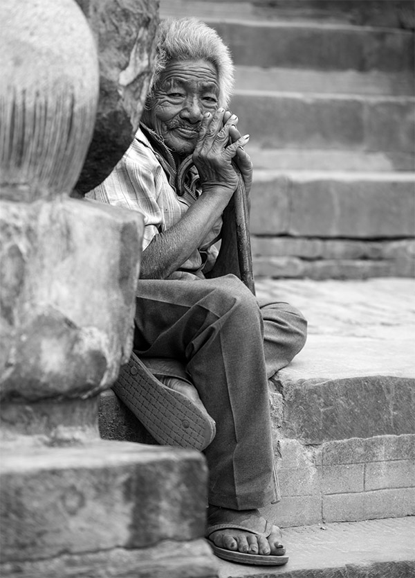 alter Mann Bhaktapur klein