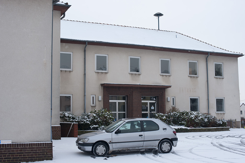 Altes Rathaus Obertha lim Winter