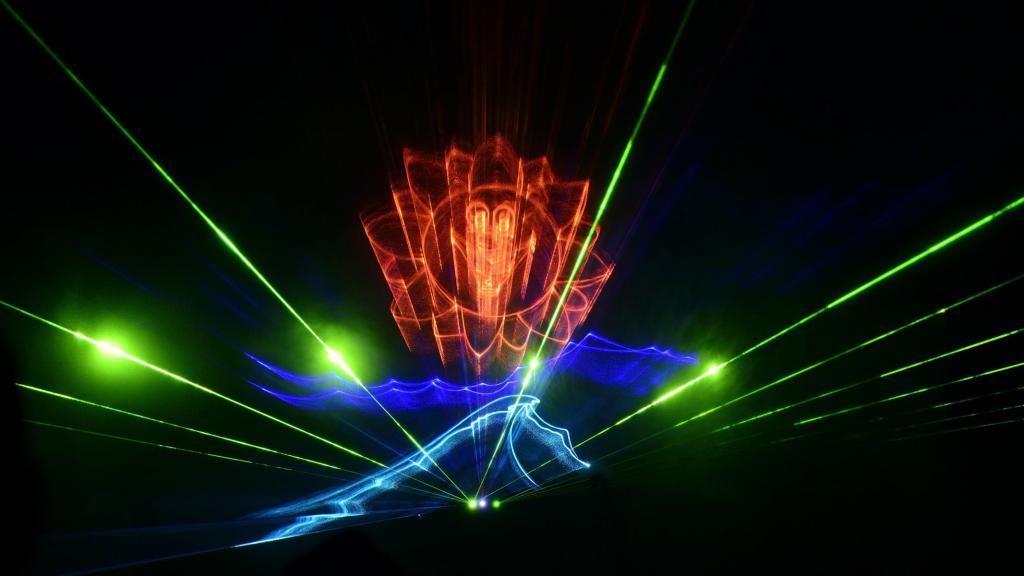 am Meer - Laserlicht