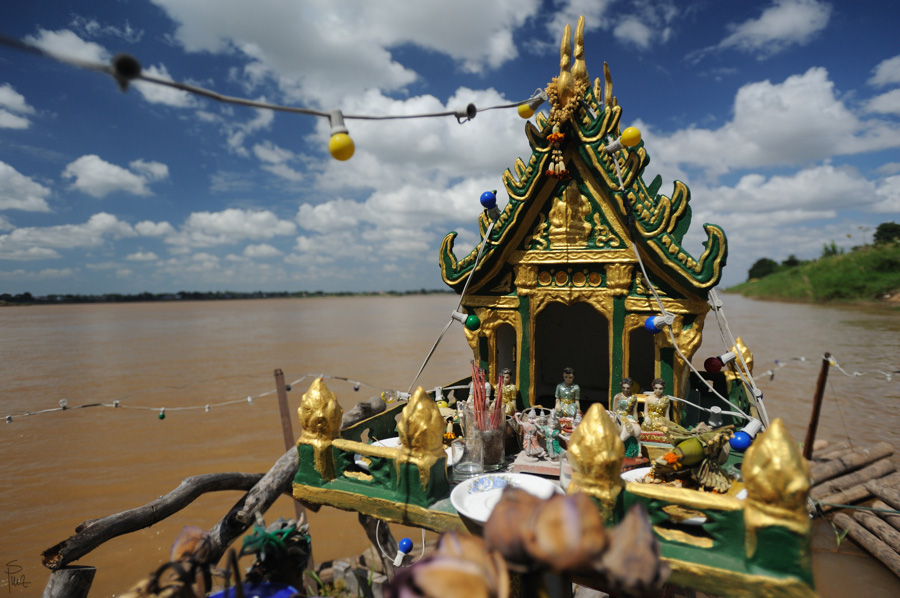 Am Ufer des Mekong bei Savannakhet