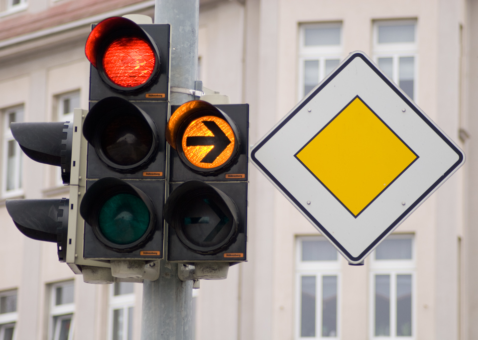 Ampel gelber Pfeil