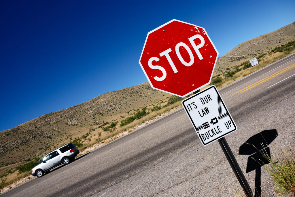 An einem Highway in New Mexico