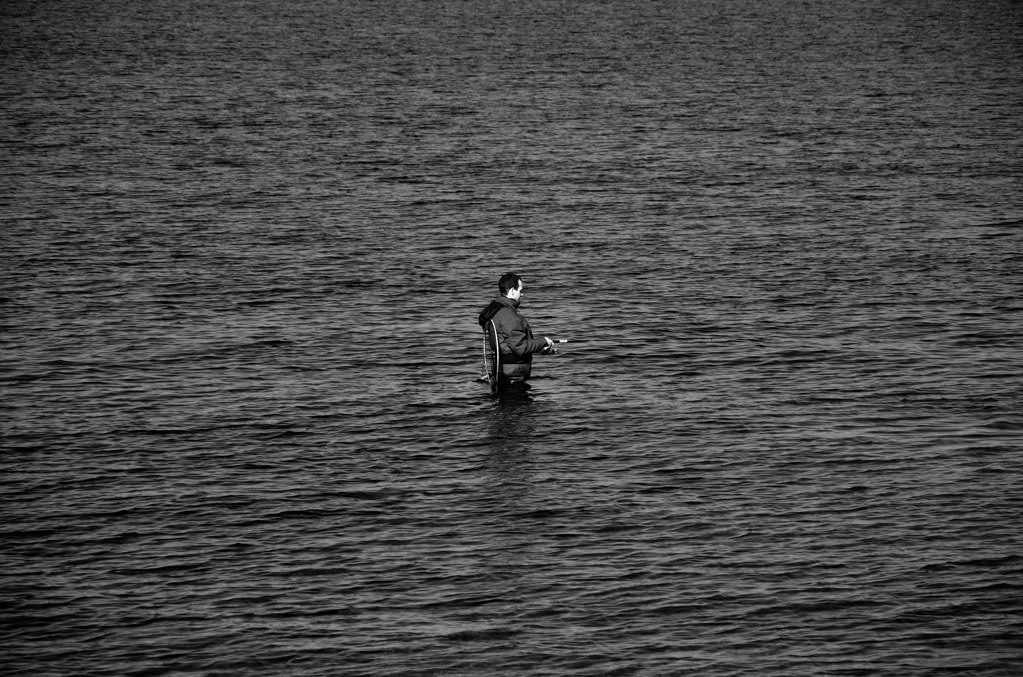 Angler in Kieler Förde