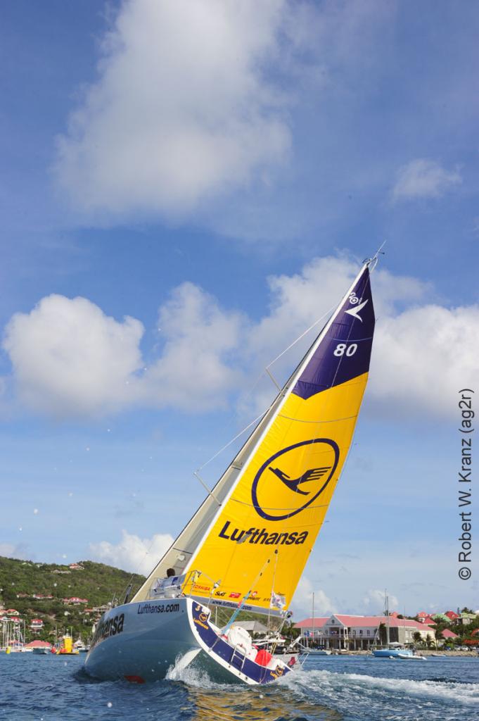 Ankunft der Teilnehmer der Transat AG2R Regatta 2010 in St. Barth