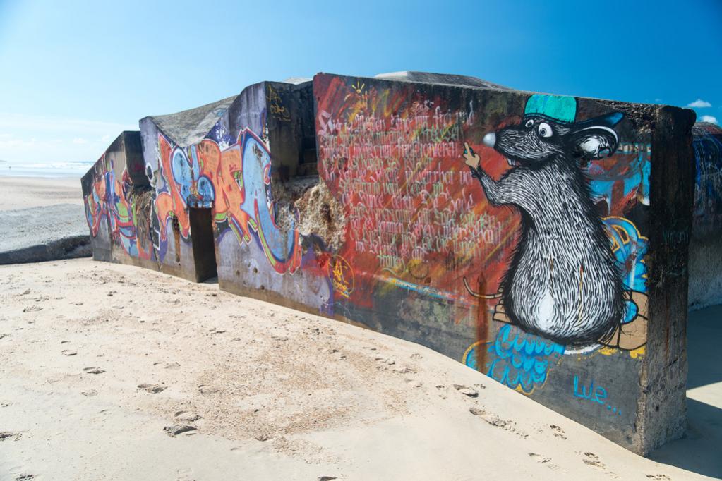 Atlantik, Frankreich, Bunker, Graffiti 3
