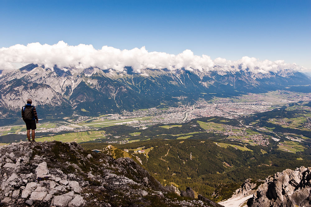 Ausblick von der Nockspitze auf Innsbruck
