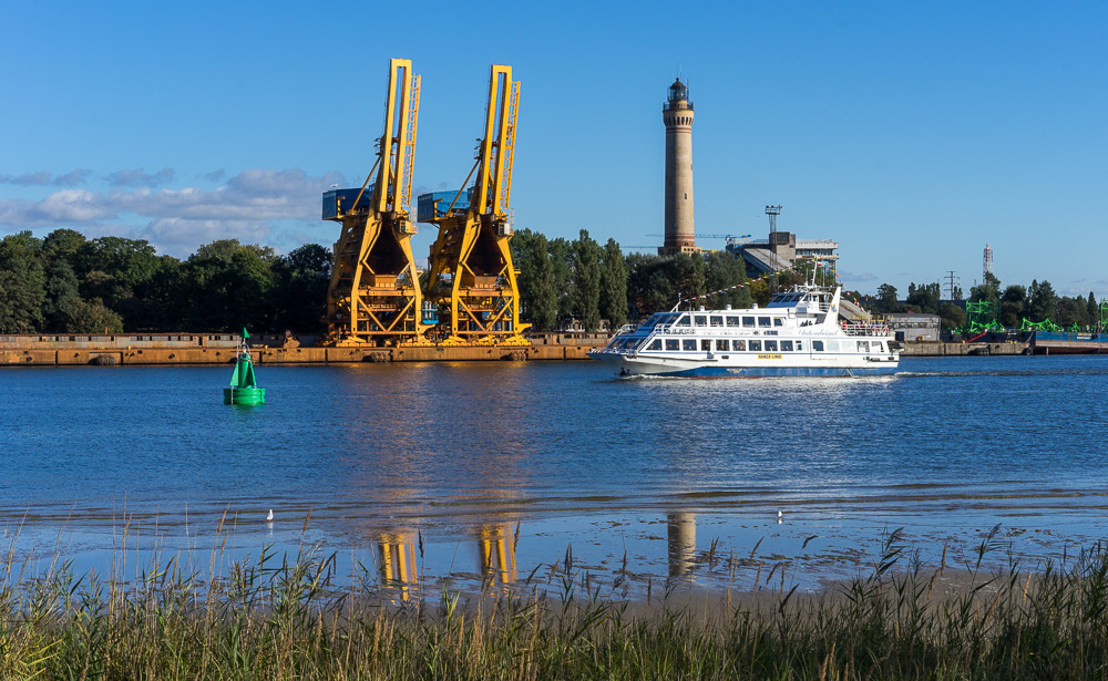 Ausfahrt aus dem Hafen von Swinemünde
