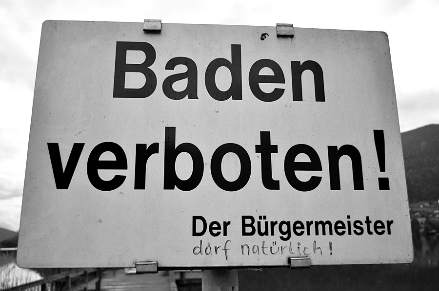 Baden verboten