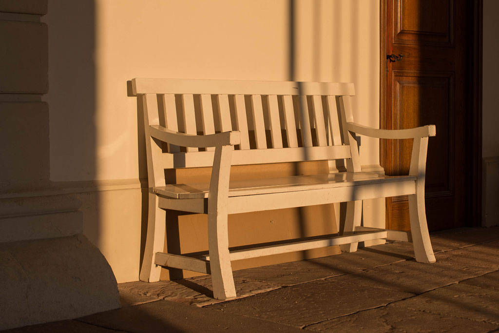bank abendlicht
