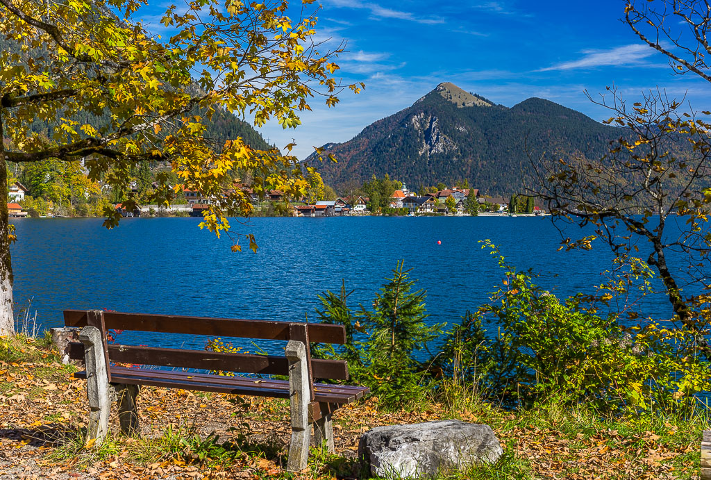 Bank Walchensee Oktober
