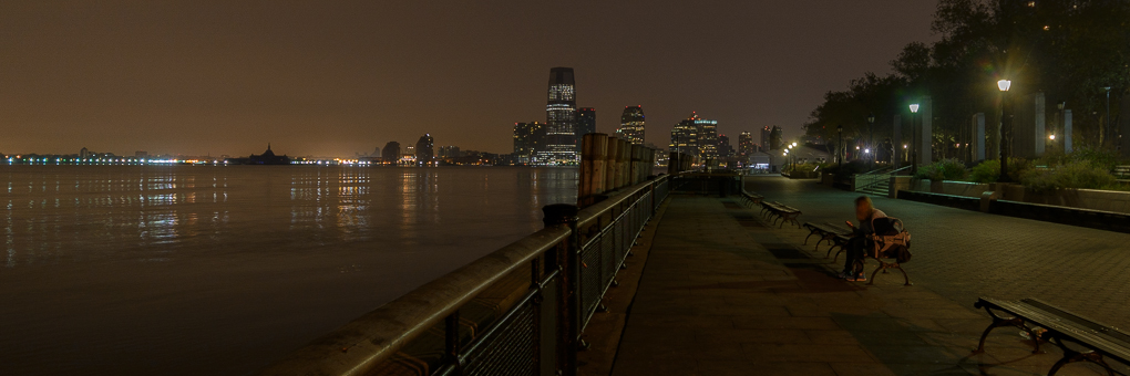 Battery Park bei Nacht