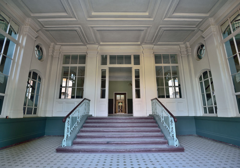 Beelitz, Badehaus Eingang