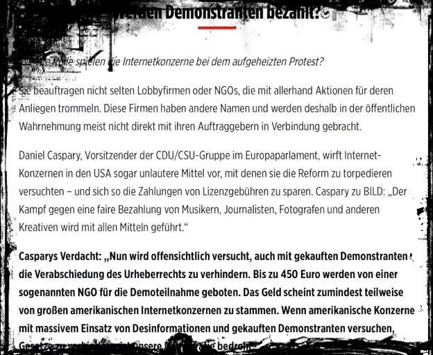 bezahlte demonstranten