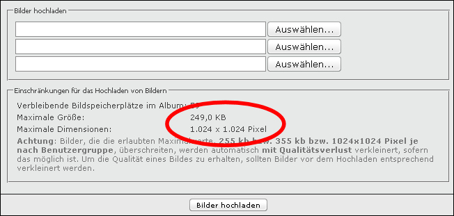 Bilder hochladen 01