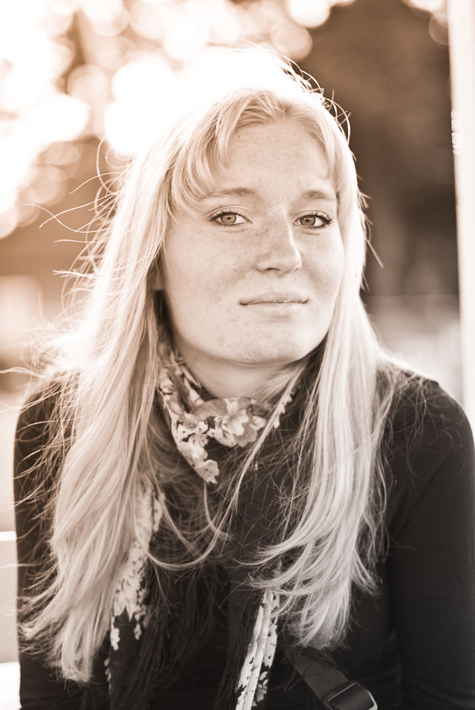 Birte im Gegenlicht