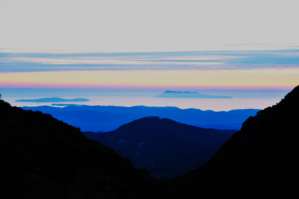 blaue stunde auf korfu