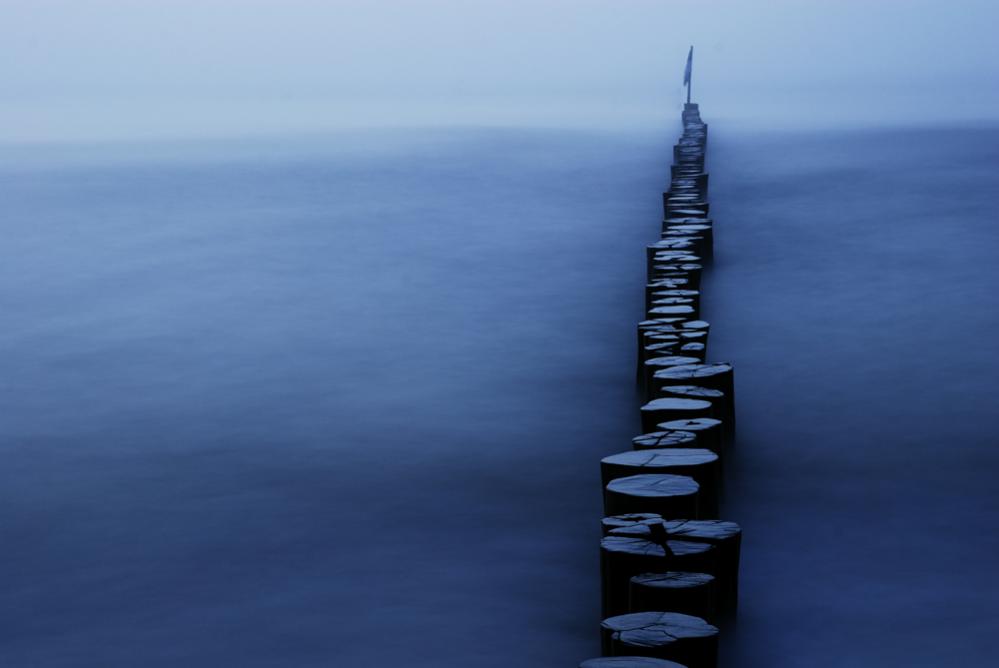 Blaue Stunde im Nebel