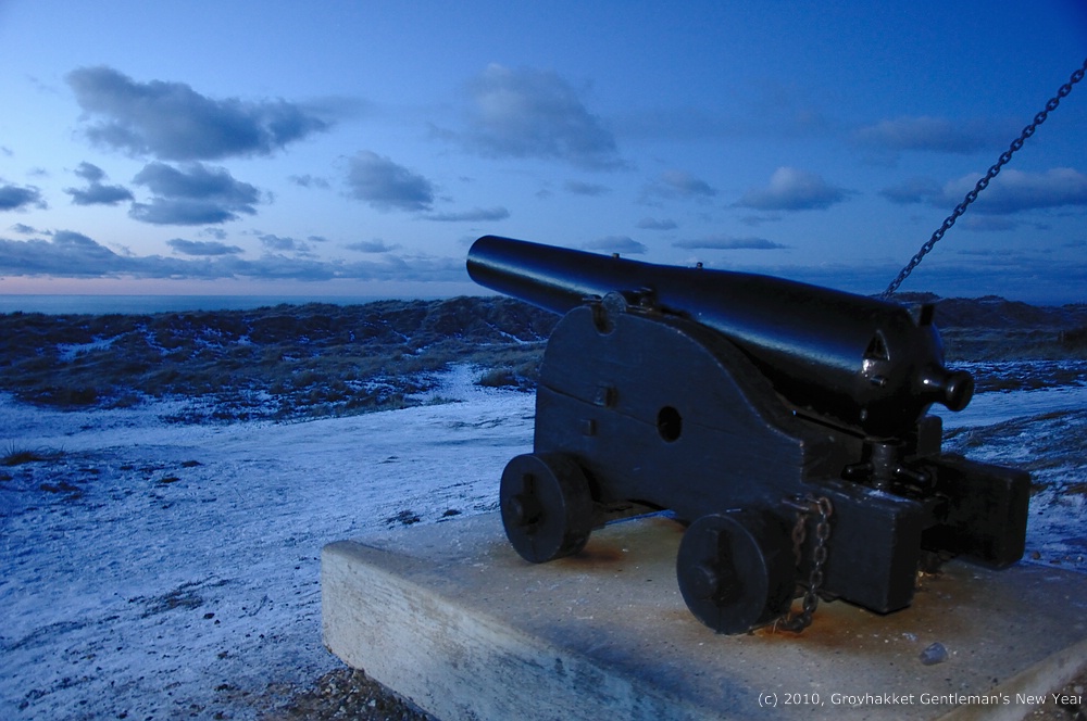 Blaue Stunde in Lökken am Strand