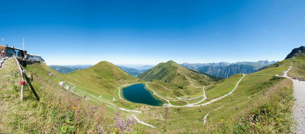 Blick auf die Allgäuer Alpen von der Kanzelwand