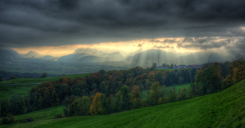 Blick auf Kufstein bei Föhn