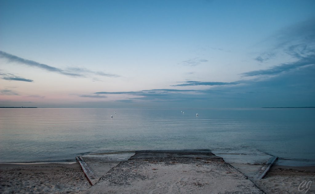 Blick in die Ferne, Abendstimmung an der Ostsee