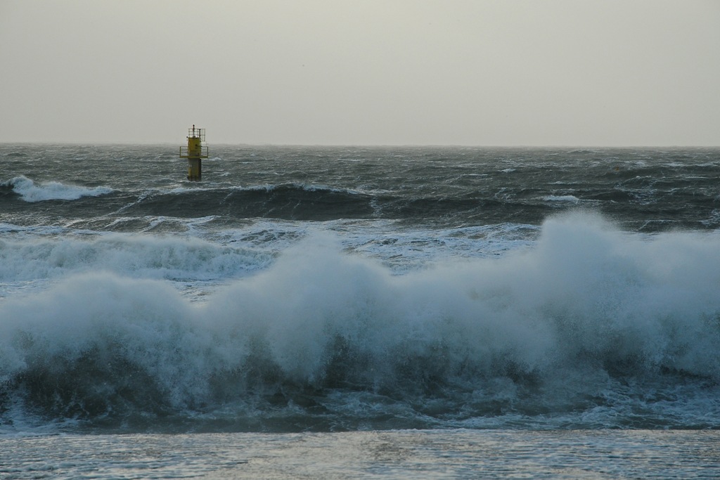 Borkum, mittlere Sturmflut, Pegel Südstrand (MHX 6370HTUSMx)
