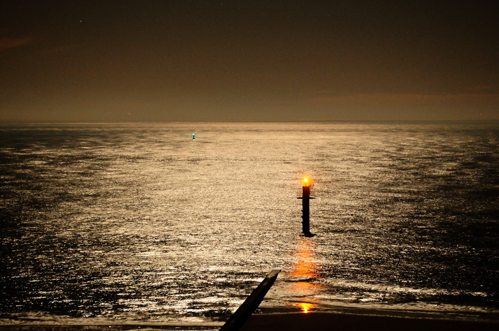 Borkum: Südstrand-Pegel im Mondlicht (MHX 6831USMx)