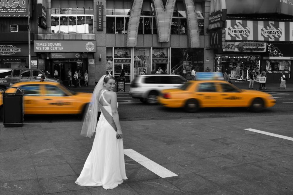 Braut am Times Square