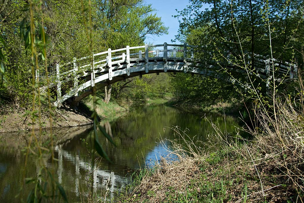 Bruecke im Stadtperk Magdeburg