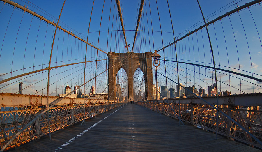 bruecken brooklynbridge fisheye