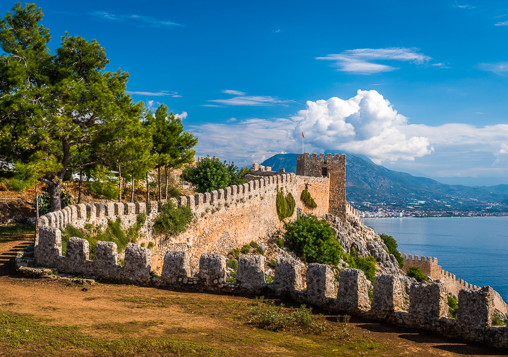 Burgmauer oben Alanya
