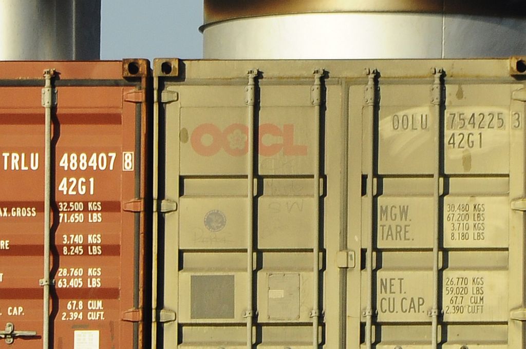 Containerfrachter 500mm 100  crop Nikon F
