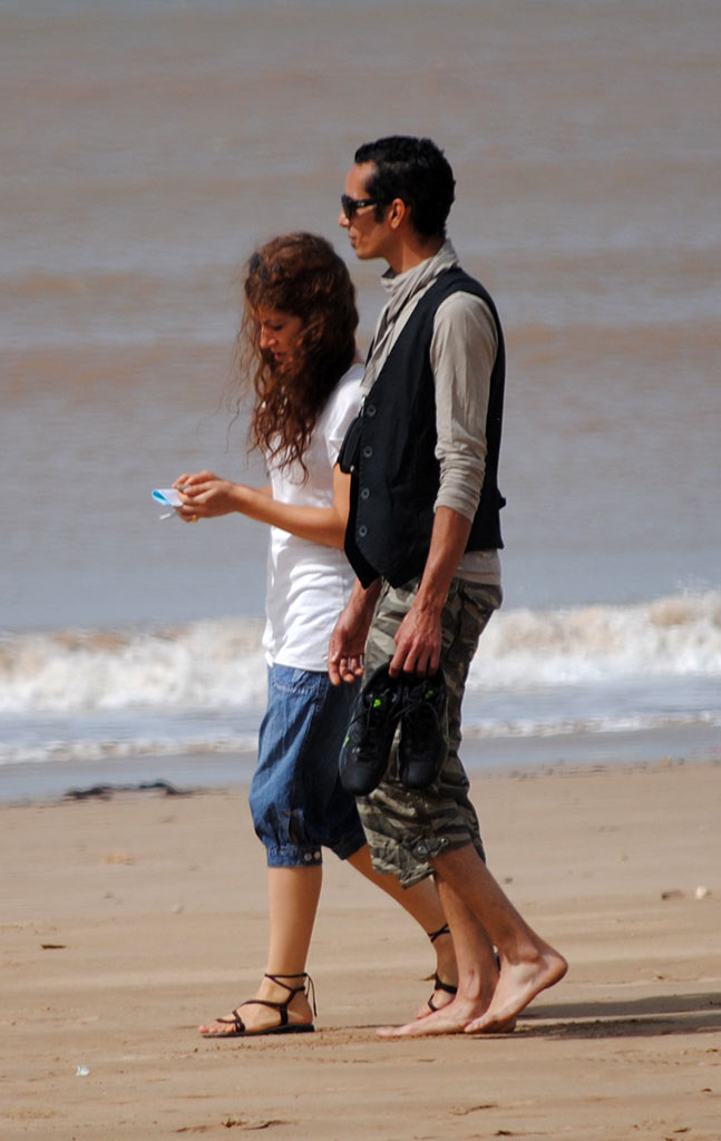 Couple on the beach of Essaouira